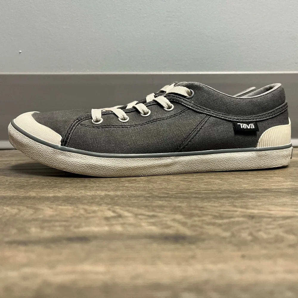 Teva Women’s Freewheel Washed Canvas Sneakers - Size 8 - Grey/Beige - Picture 3 of 10